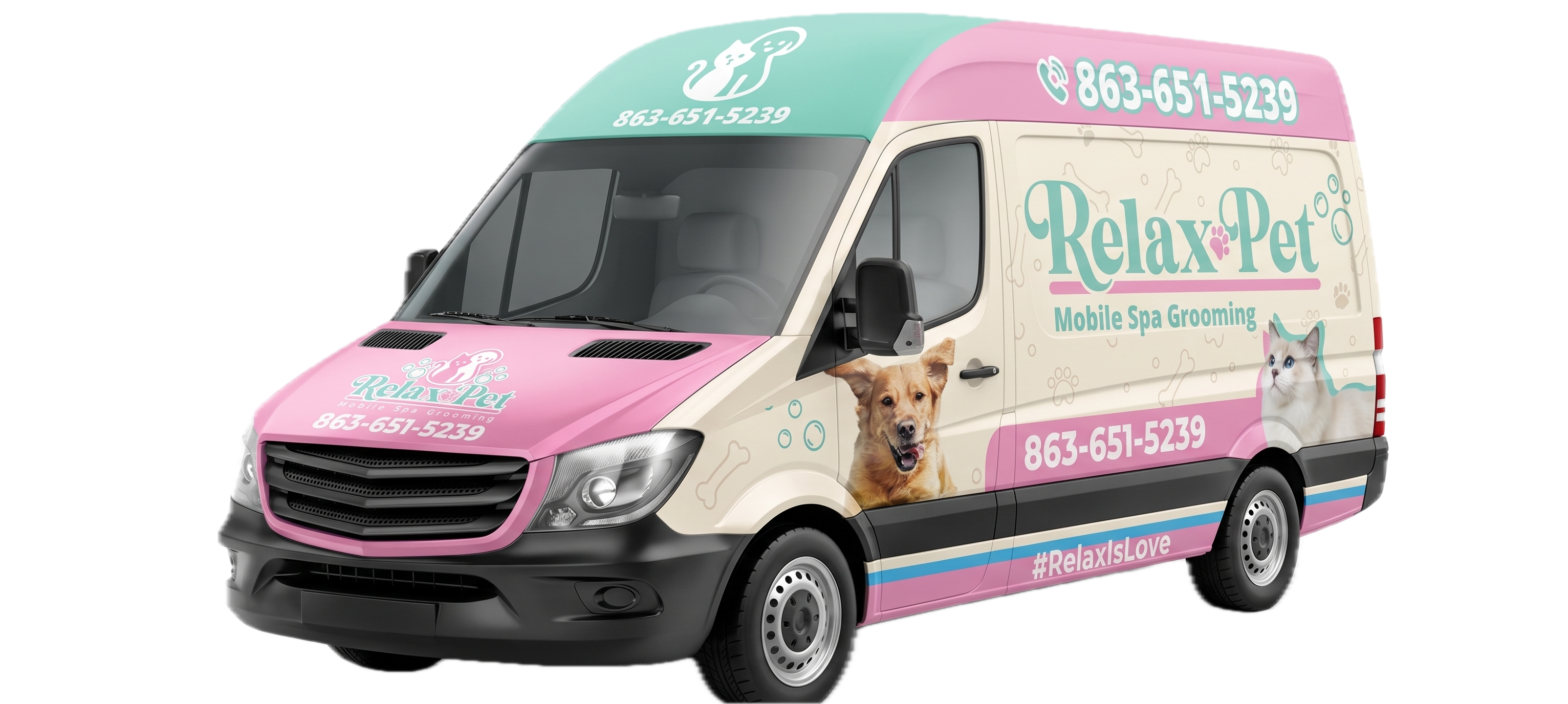 Van de Relax Pets Spa Grooming — spa móvil completo
